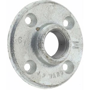 ANVIL 3/4" Pipe, 3-1/2" OD, 5/8" Hub Length, Galvanized Floor Pipe Flange 0311105209