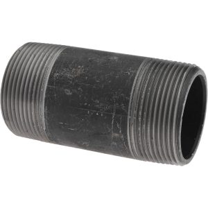 VALUE COLLECTION Black Pipe Nipple: 1-1/2" Dia x 3-1/2" Long, Schedule 80 11/288.9BLKBN80