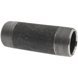 VALUE COLLECTION Black Pipe Nipple: 1-1/2" Dia x 5" Long, Schedule 80 11/2127BLKBN80