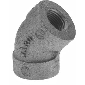 ANVIL Black 45 deg Elbow: 3/8", Threaded 0310510409