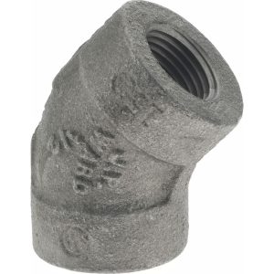 VALUE COLLECTION Size 1/2", Class 300, Malleable Iron Black Pipe 45&deg; Elbow B120 15 300#