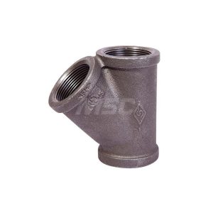 VALUE COLLECTION Size 3", Class 150, Malleable Iron Black Pipe 45&deg; Lateral Y-Branch B165 80