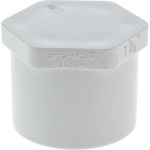 VALUE COLLECTION 1-1/2" PVC Plastic Pipe Plug 449-015