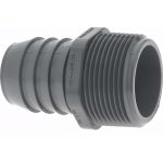 VALUE COLLECTION Barbed Tube Adapter: 1-1/4" Barbs, 1-1/4" MIPT 1436-012