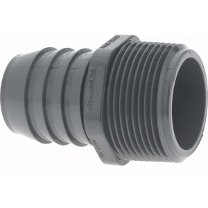 VALUE COLLECTION Barbed Tube Adapter: 1-1/4" Barbs, 1-1/4" MIPT 1436-012