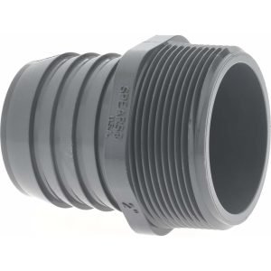 VALUE COLLECTION Barbed Tube Adapter: 2" Barbs, 2" MIPT 1436-020