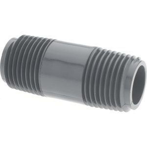 VALUE COLLECTION 1/2" Pipe, 2" Long PVC Threaded Plastic Pipe Nipple 882-020