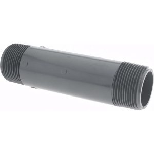 VALUE COLLECTION 1-1/4" Pipe, 6" Long PVC Threaded Plastic Pipe Nipple 885-060
