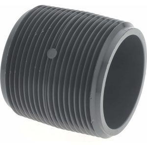 VALUE COLLECTION 1-1/2" Pipe, 1-3/4" Long PVC Threaded Plastic Pipe Nipple 886-005