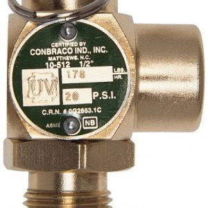 APOLLO ASME Safety Relief Valve: 1/2" Inlet, 30 Max psi 10-512-B30