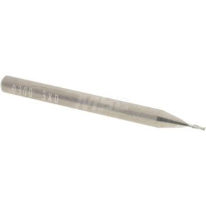 ACCUPRO Square End Mill: 0.03" Dia, 3/32" LOC, 2 Flutes, Solid Carbide 12462353