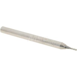 ACCUPRO Square End Mill: 0.03" Dia, 3/32" LOC, 4 Flutes, Solid Carbide 12276807