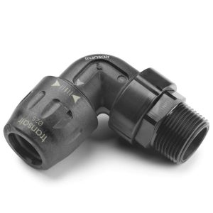 TRANSAIR Air Hose 90 degrees Male Elbow: Plastic 6609 25 28