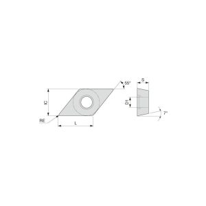 TUNGALOY Turning Insert: DCMT21.52PSS AH725, Carbide 6864925