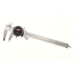 SPI Dial Caliper: 6", 0.001000" Graduation, 0.1" per Revolution, 0.0010" Accuracy, Calibrated, Stainless Steel Jaws CMS180612007