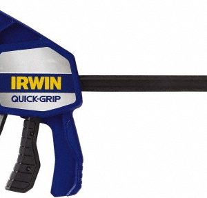 IRWIN Carbon Steel Bar Clamp: 6" Capacity, 3-5/8" Throat Depth, 600 lb Clamp Pressure 1964711
