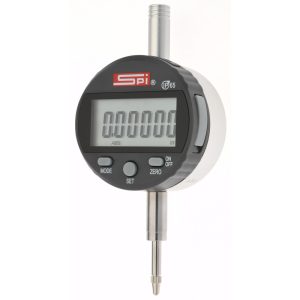 SPI Electronic Drop Indicator: 0.00 mm Min, 1/2" Max, 0.000160" Accuracy, Center Lug Flat Back CMS160713015