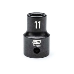 GEARWRENCH Impact Socket: 1/2" Drive, 11mm Socket, Hex Drive 84523N