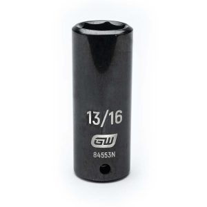 GEARWRENCH Impact Socket: 1/2" Drive, 13/16" Socket, Hex Drive 84553N