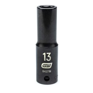 GEARWRENCH Impact Socket: 1/2" Drive, 13mm Socket, Hex Drive 84571N