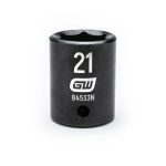 GEARWRENCH Impact Socket: 1/2" Drive, 21mm Socket, Hex Drive 84533N