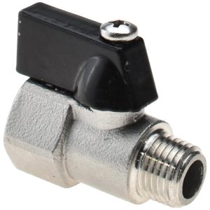 VALUE COLLECTION Miniature Manual Ball Valve: 1/4" Pipe, Full Port 6Q03H08