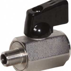 VALUE COLLECTION Miniature Manual Ball Valve: 3/8" Pipe, Full Port 6Q03H10
