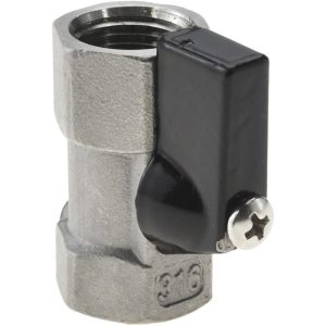 VALUE COLLECTION Miniature Manual Ball Valve: 3/8" Pipe, Full Port 6Q01H10