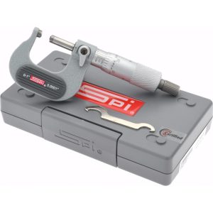 SPI Mechanical, 0 to 1" Measurement, Painted Finish Carbide Face Ball Anvil Micrometer CMS160725066