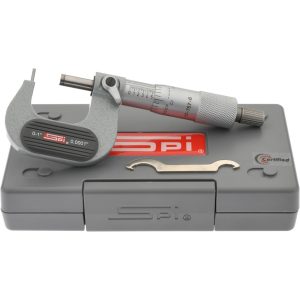 SPI 0 to 1 Inch Range, 0.0001 Inch Graduation, A Anvil, Ratchet Stop Thimble, Mechanical Tube Micrometer CMS160809136