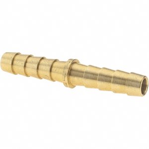 VALUE COLLECTION Barbed Hose Fitting: 1/4" Hose ID, Hose Insert, Brass 2755001440