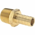 VALUE COLLECTION Barbed Hose Fitting: 1/2" NPT, 1/2" Hose ID, Male, Brass 2750003040