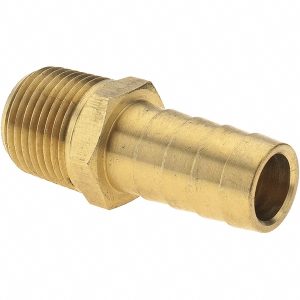 VALUE COLLECTION Barbed Hose Fitting: 3/8" NPT, 1/2" Hose ID, Male, Brass 2750002840