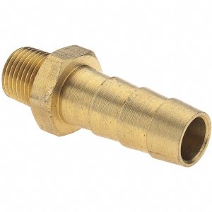 VALUE COLLECTION Barbed Hose Fitting: 1/8" NPT, 3/8" Hose ID, Male, Brass 2750001840