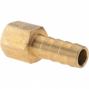 VALUE COLLECTION Barbed Hose Fitting: 1/4" NPT, 3/8" Hose ID, Female, Brass 2751002040