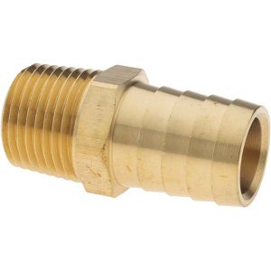 VALUE COLLECTION Barbed Hose Fitting: 1/2" NPT, 3/4" Hose ID, Male, Brass 2750003240