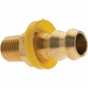 VALUE COLLECTION Barbed Push-On Hose Male Connector: 1/4" NPTF, Brass 2750002630