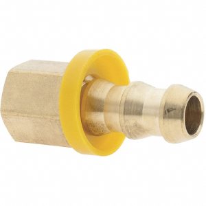 VALUE COLLECTION Barbed Push-On Hose Female Connector: 1/4" NPTF, Brass 2751002030