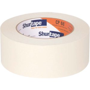 SHURTAPE Masking Tape: 48 mm Wide, 60 yd Long, 5.2 mil Thick, Natural & Tan 132716