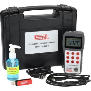 SPI Electronic Thickness Gages; Accuracy: 0.0015 in ; Features: Through Coating ; Anvil Face Material: Steel ; UNSPSC Code: 41111623 20-232-5