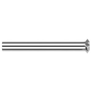 HARVEY TOOL Double Angle Milling Cutter: 90 &deg;, 3/4" Cut Dia, 1/4" Cut Width, 1/2" Shank Dia, Solid Carbide 19520