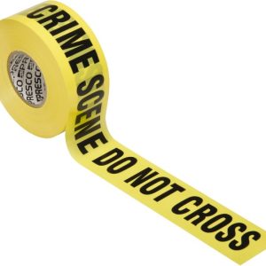 ABILITYONE Barricade Tape: Black & Yellow, Message:" Crime Scene Do Not Cross", 3.0000" Width, 1000.00' Length 9905016653314