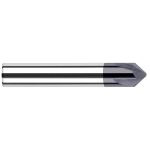 HARVEY TOOL Chamfer Mill: 1/4" Dia, 1/4" Shank Dia, 82 deg, 3 Flute, Solid Carbide, Single End 18541-C3