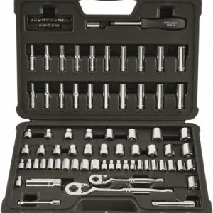 STANLEY Socket Set: Standard, 85 Pc, 1/4, 3/8" Drive, 5/32 to 7/8", 4.00 to 19.00 mm STMT71651
