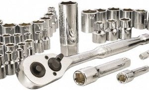 STANLEY Socket Set: Deep Standard, 60 Pc, 1/4, 3/8" Drive, 5/32 to 13/16", 4.00 to 19.00 mm STMT71650