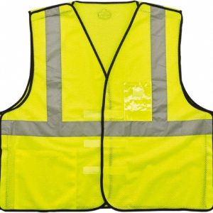 ERGODYNE High Visibility Vest: Large & X-Large, Breakaway Vest, ANSI Class 2 21095
