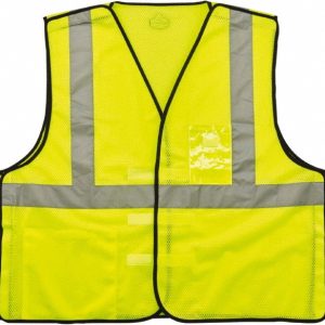 ERGODYNE High Visibility Vest: 2X-Large & 3X-Large, Breakaway Vest, ANSI Class 2 21097