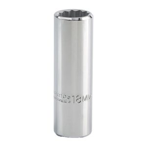 PROTO Deep Hand Socket: 18 mm Socket, 12-Point J5318M