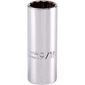 PROTO Deep Hand Socket: 9/16" Socket, 12-Point J4718LT