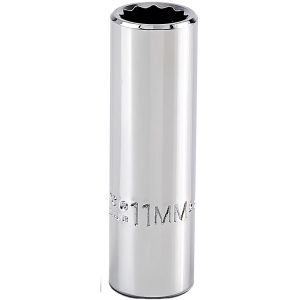 PROTO Deep Hand Socket: 11 mm Socket, 12-Point J5011M
